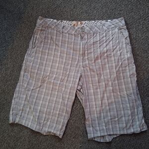 OP Men's Plaid Athletic Shorts in Light Gray